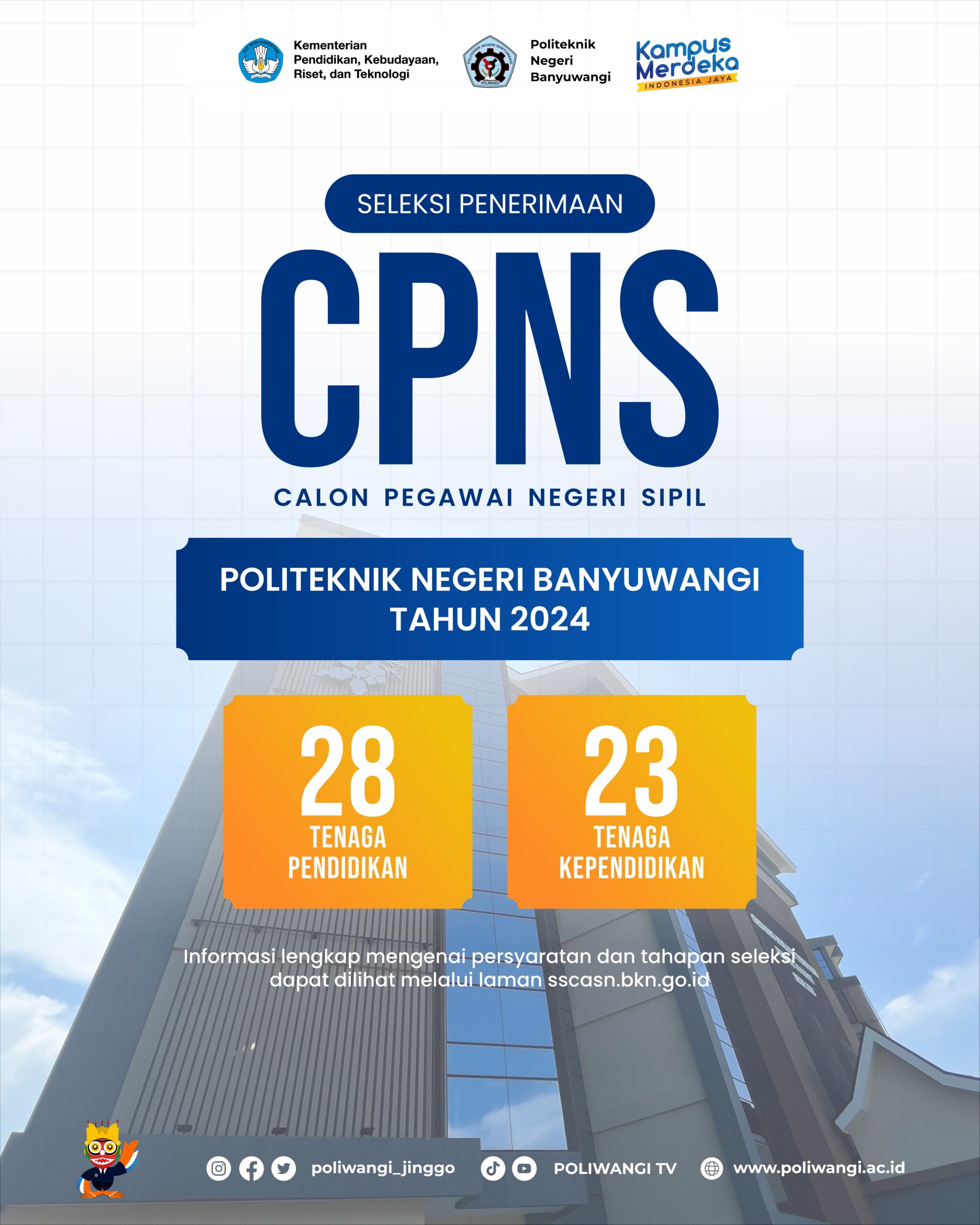 PENGUMUMAN HASIL ADMINISTRASI CPNS KEMDIKBUD TAHUN 2024 Politeknik