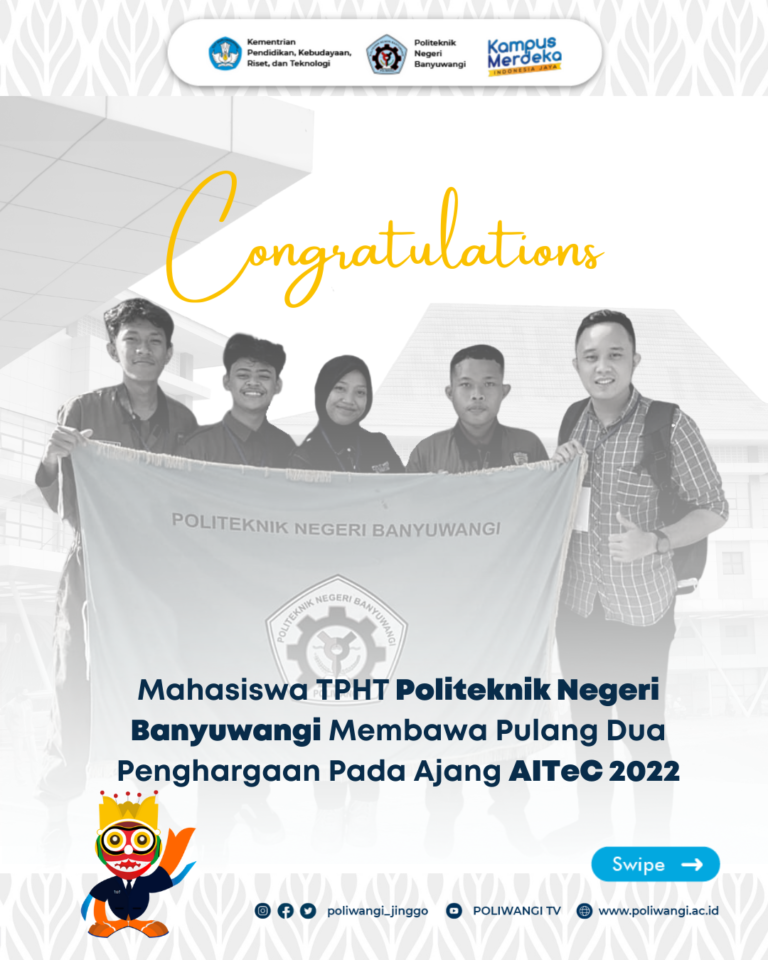 Mahasiswa TPHT Membawa Pulang Dua Penghargaan Pada Ajang AITeC 2022