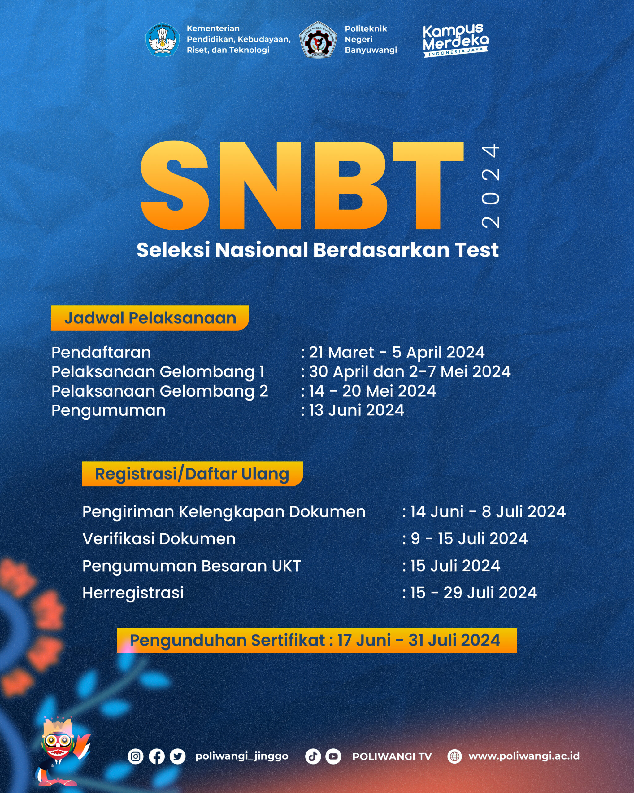 Politeknik Negeri Banyuwangi Buka Pendaftaran SNBT 2024