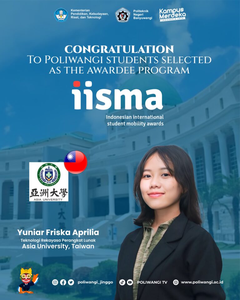 Mahasiswi Poliwangi Raih Beasiswa IISMA untuk Kuliah di Taiwan
