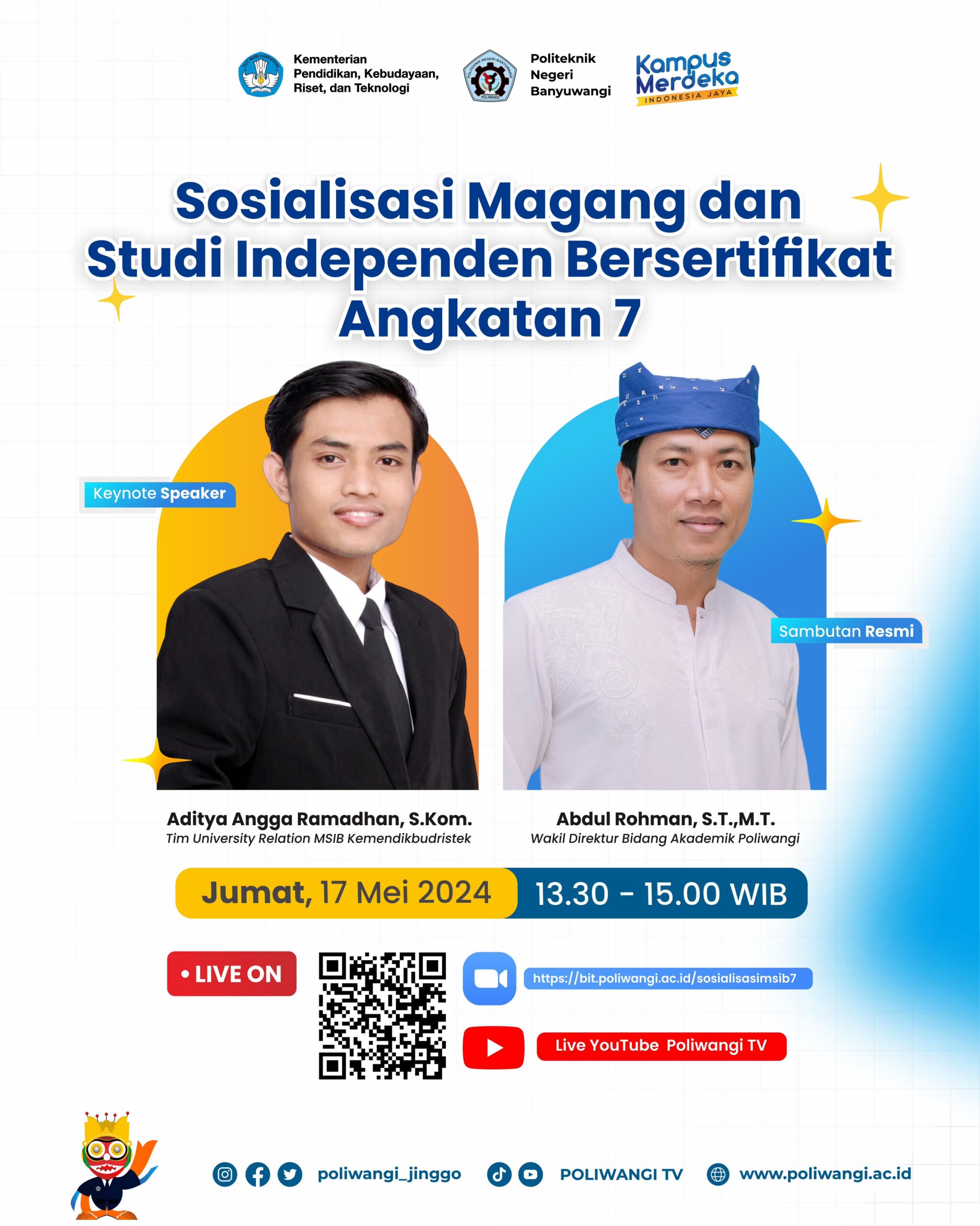 Politeknik Negeri Banyuwangi Gelar Webinar Sosialisasi Magang dan Studi Independen Bersertifikat Angkatan 7