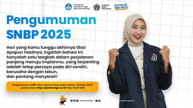 PENGUMUMAN LULUS JALUR SNBP 2025 POLITEKNIK NEGERI BANYUWANGI