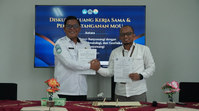 Poliwangi dan Stasiun Meteorologi Kelas III Banyuwangi Melakukan Penandantangan MoU untuk Tingkatkan Kualitas SDM dan Tri Dharma Perguruan Tinggi