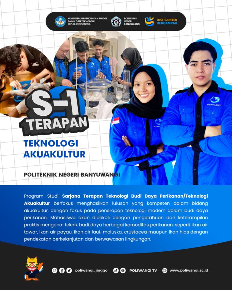 Mengenal Program Studi Sarjana Terapan Teknologi Budi Daya Perikanan/Teknologi Akuakultur Politeknik Negeri Banyuwangi