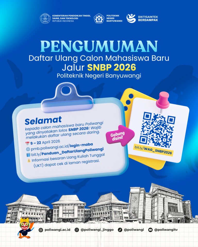 Tata Cara Daftar Ulang Mahasiswa Baru Jalur SNBP Poliwangi Tahun 2026