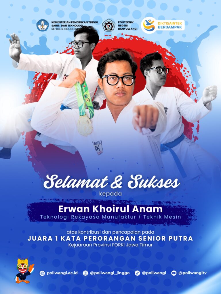 Mahasiswa Poliwangi Raih Juara 1 Kejuaraan Provinsi FORKI Jawa Timur
