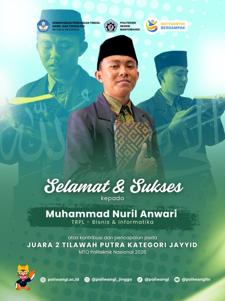 Mahasiswa UKM IMAM Poliwangi Raih Juara 2 Tilawah Putra pada MTQ Politeknik Nasional 2026