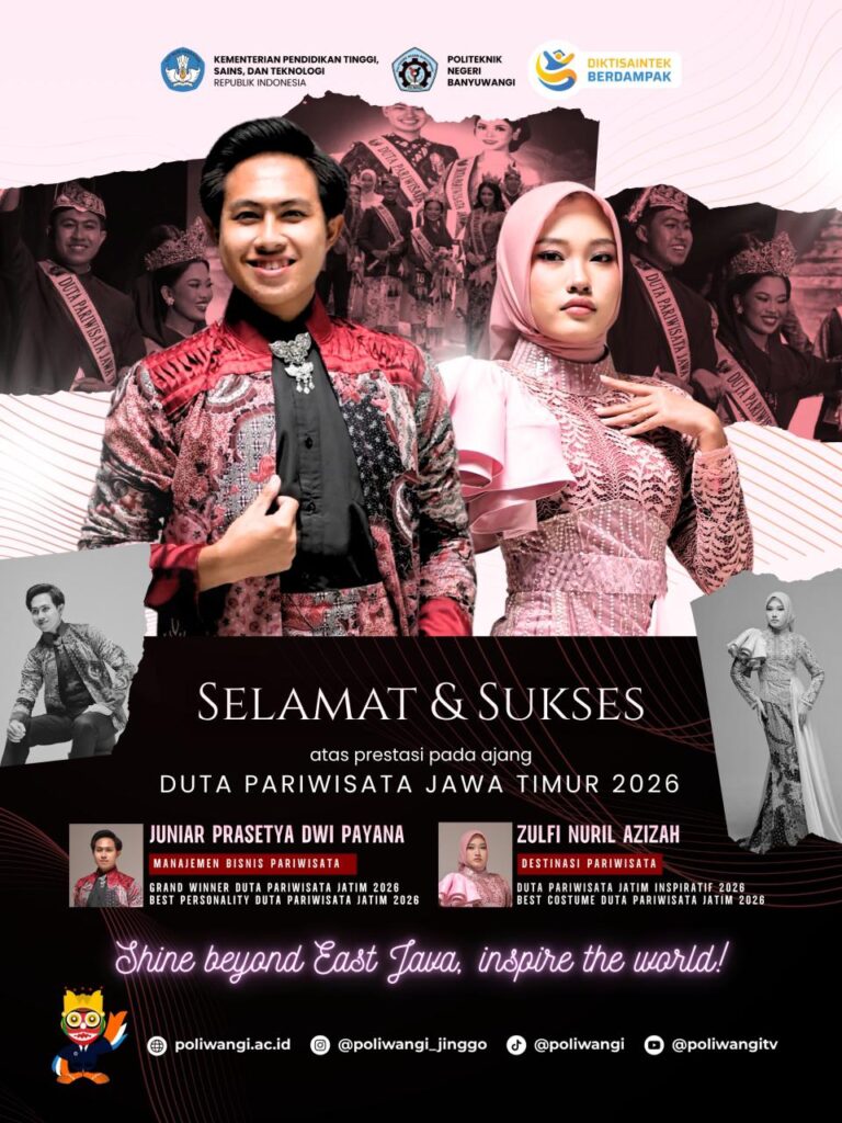 Mahasiswa Poliwangi Raih Prestasi Gemilang di Ajang Duta Pariwisata Jawa Timur 2026